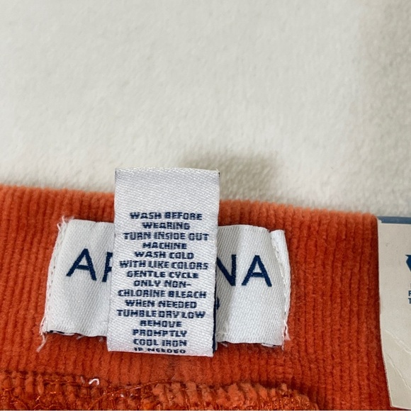 ARIZONA JEAN CO Junior Pants High Rise Flare Soft Corduroy Orange Size Large NWT - Picture 4 of 8